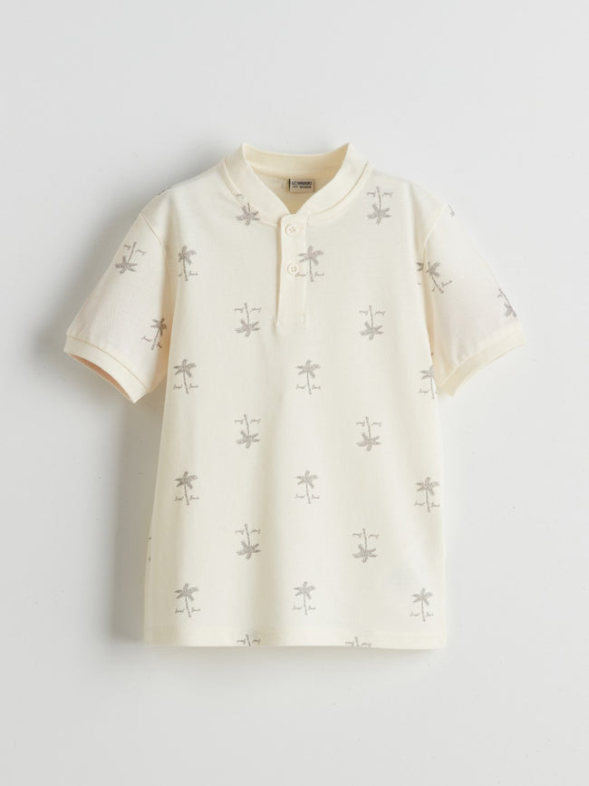 LCW Kids Mandarin Collar BoyS T-Shirt Hover Image