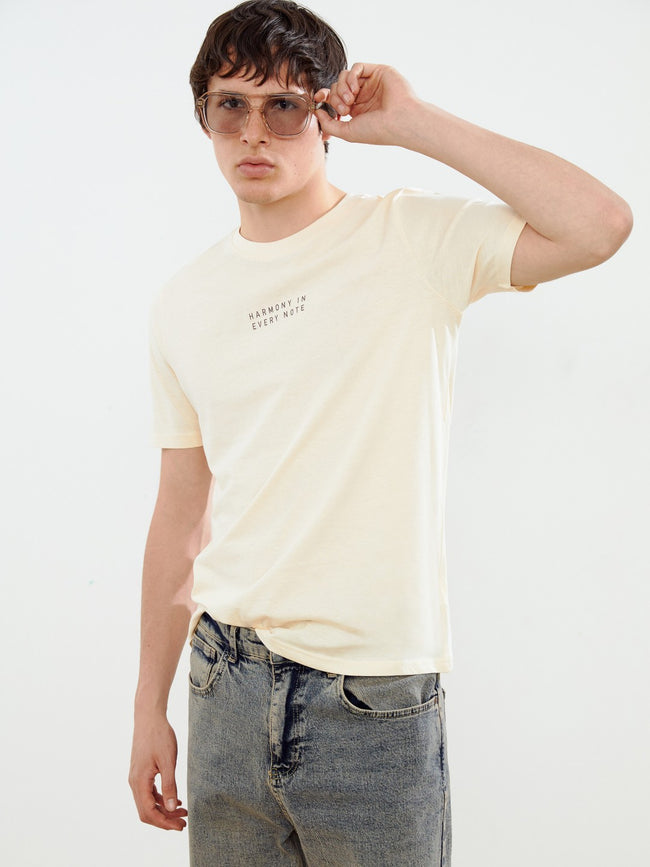 Xside Crew Neck Printed Combed Cotton Men T-Shirt Main Image