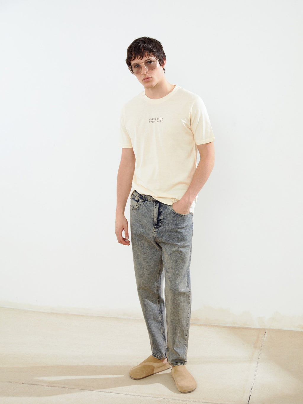 Xside Crew Neck Printed Combed Cotton Men T-Shirt