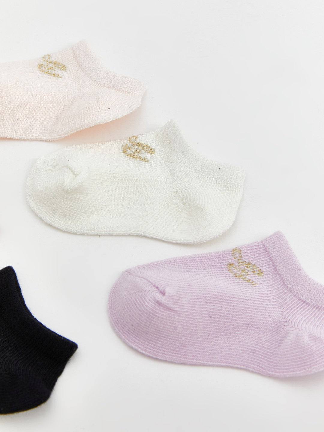 LCW Baby Printed Baby Girl Booties Socks 5-Pack