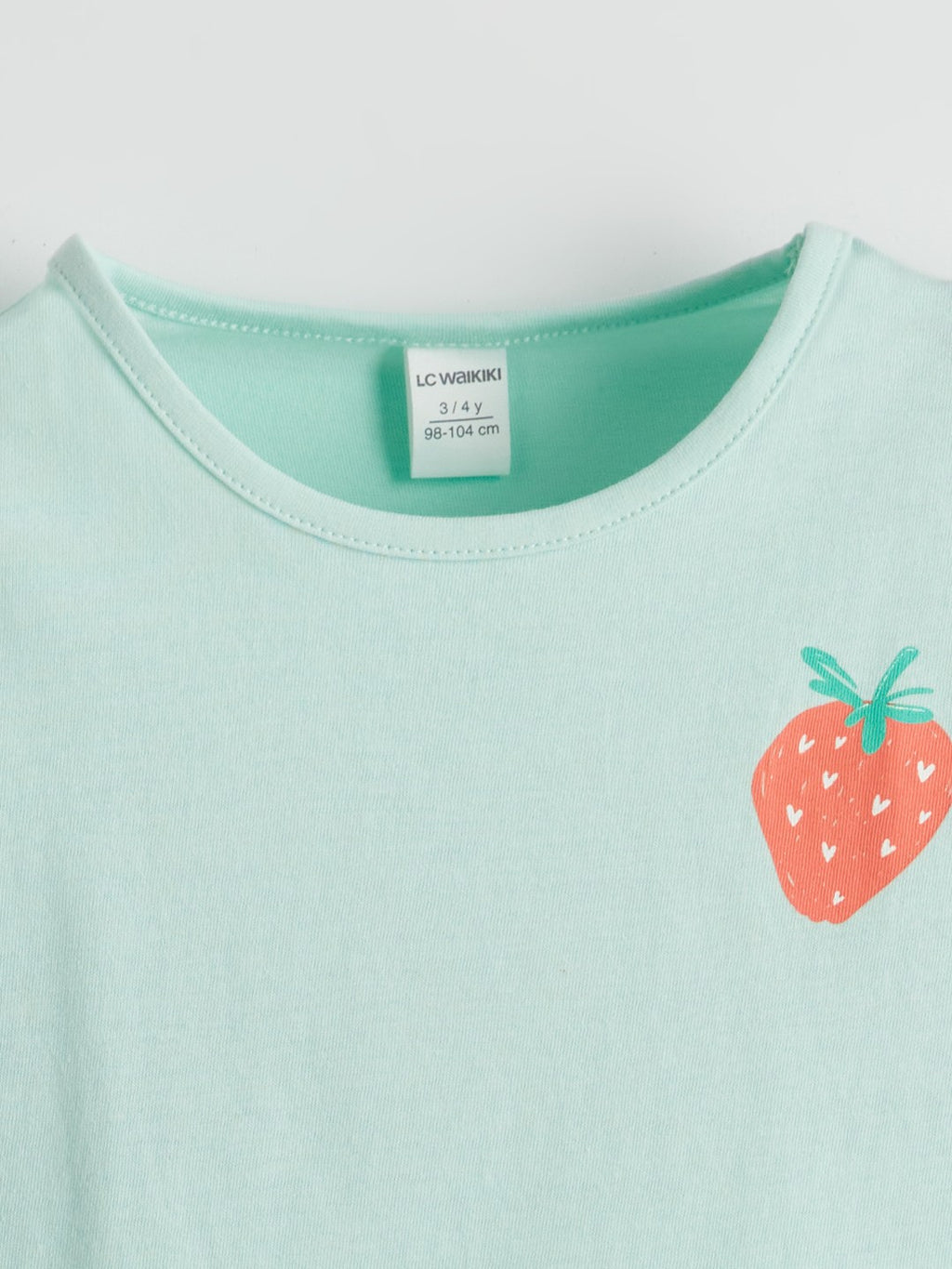 LCW Kids Crew Neck Printed Combed Cotton Baby Girl T-Shirt