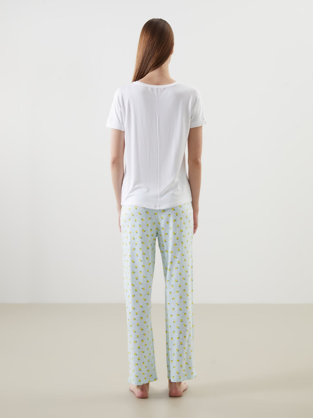 LCW Dream Crew Neck Printed Women Pajama Set