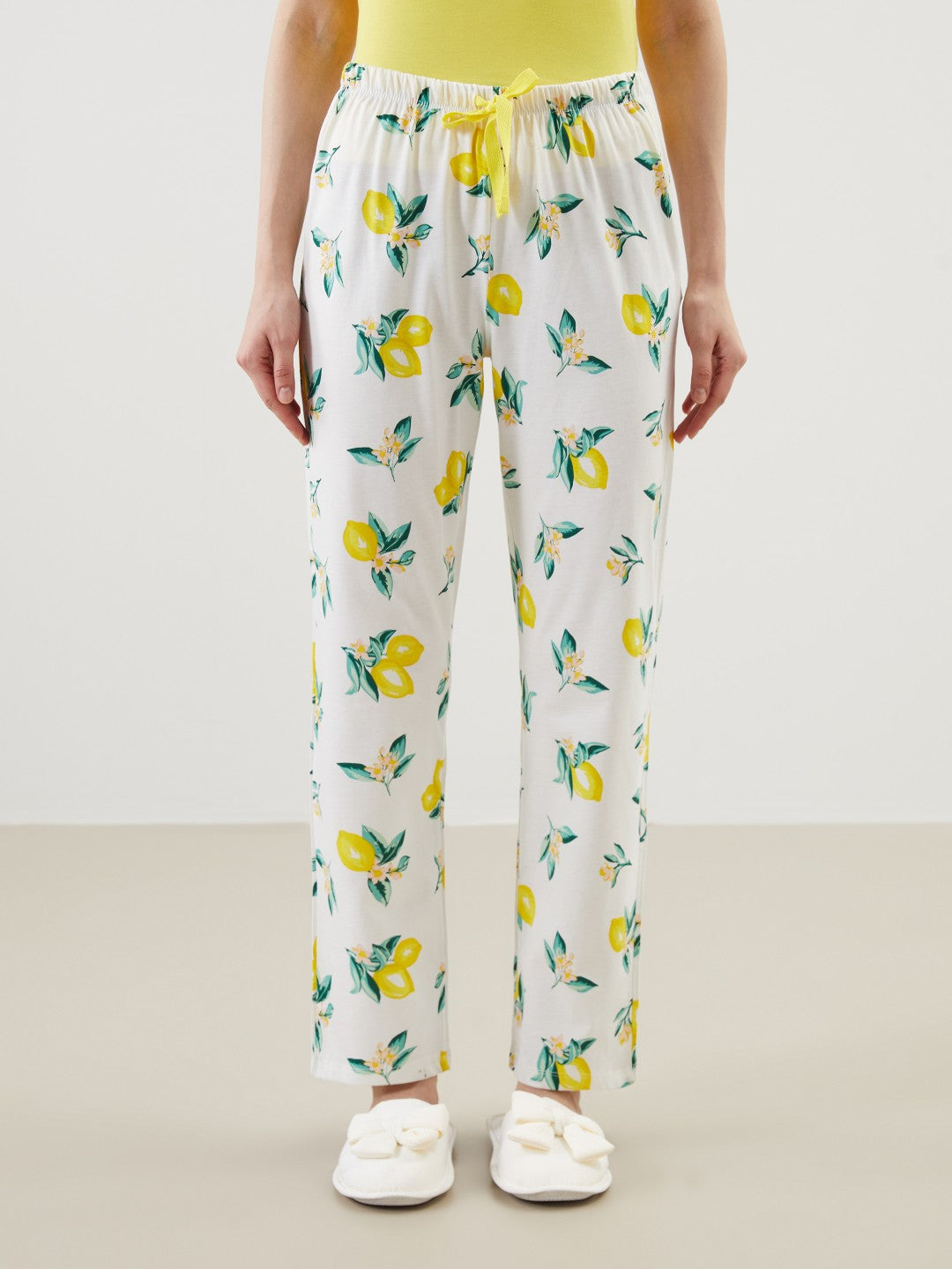 LCW Dream Elastic Waist Printed Women Pajama Bottoms