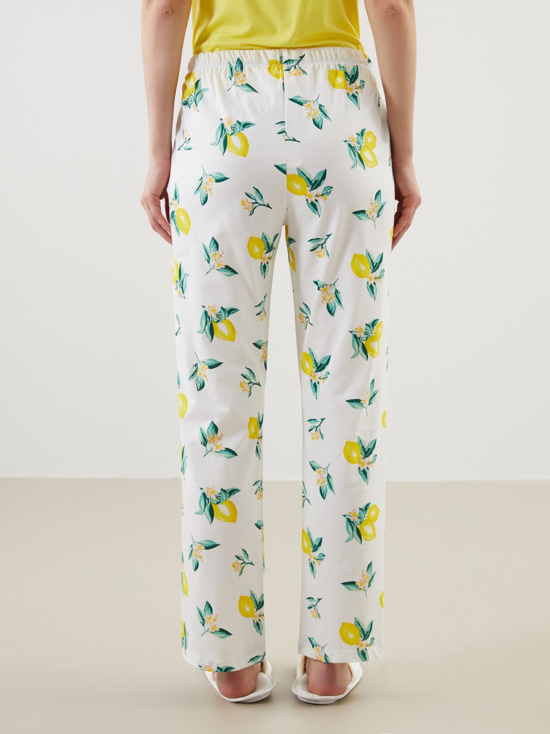 LCW Dream Elastic Waist Printed Women Pajama Bottoms