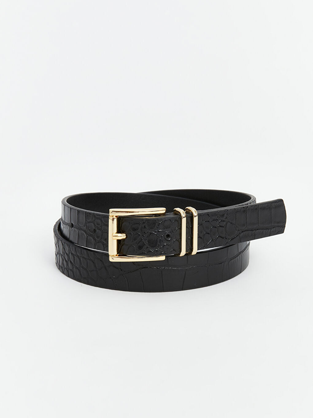 LCW ACCESSORIES Brown Leather Look Women Belt 2-Pack