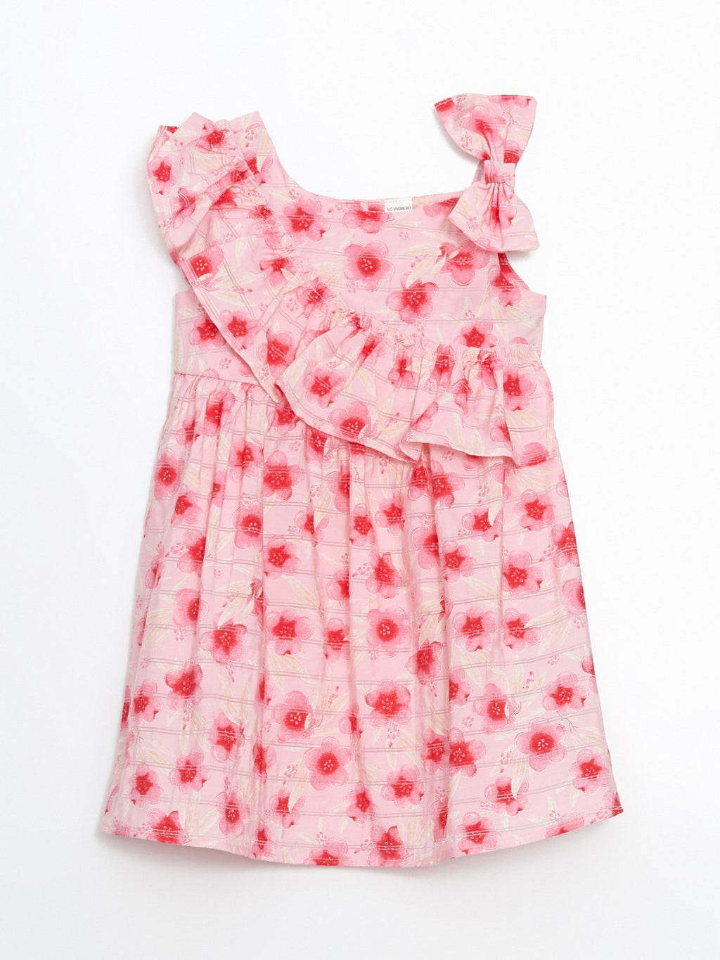 LCW Kids Crew Neck GirlS Crinkle Dress