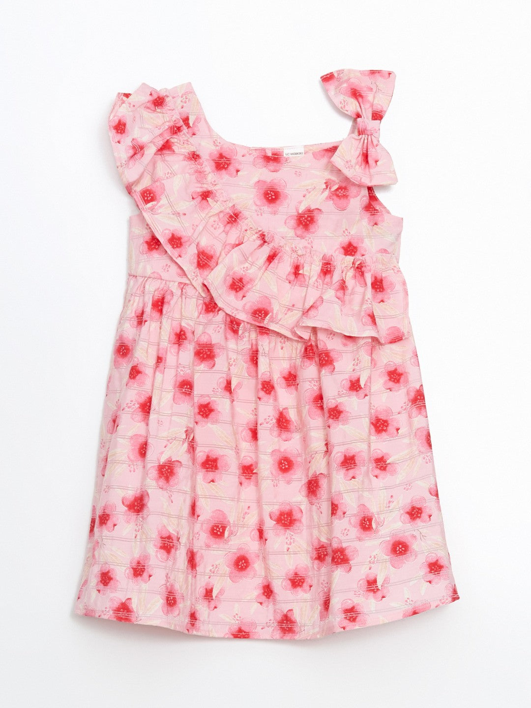 LCW Kids Crew Neck GirlS Crinkle Dress