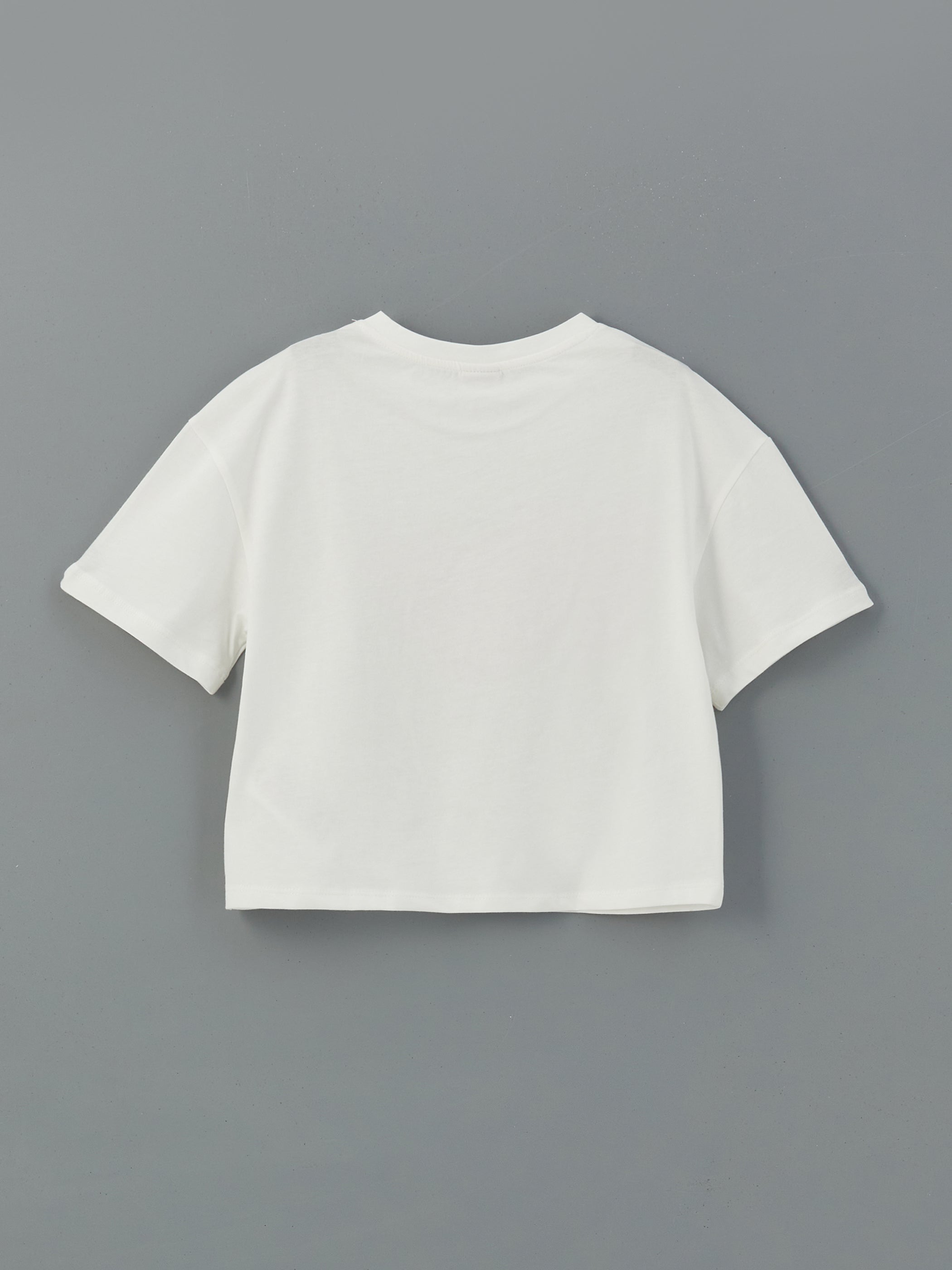 Crew Neck Girls T-Shirt and Shorts Skirt