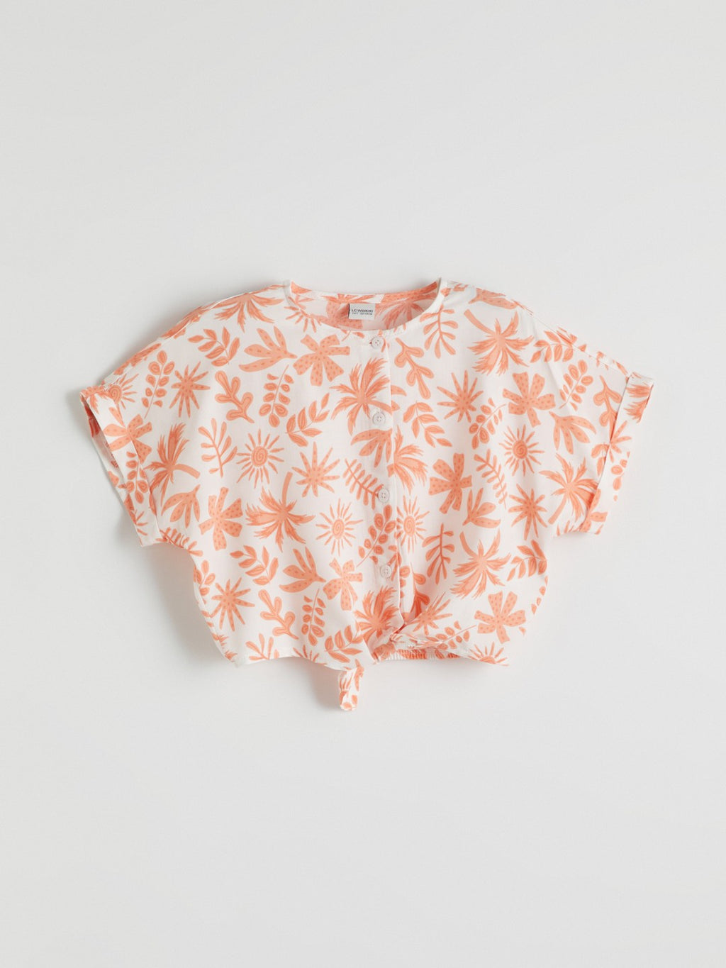 LCW Kids Crew Neck Floral Girl Blouse