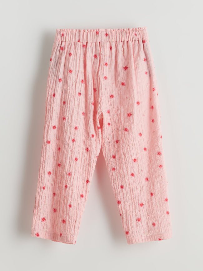 LCW Kids Floral Tied Waist Girls Trousers Main Image