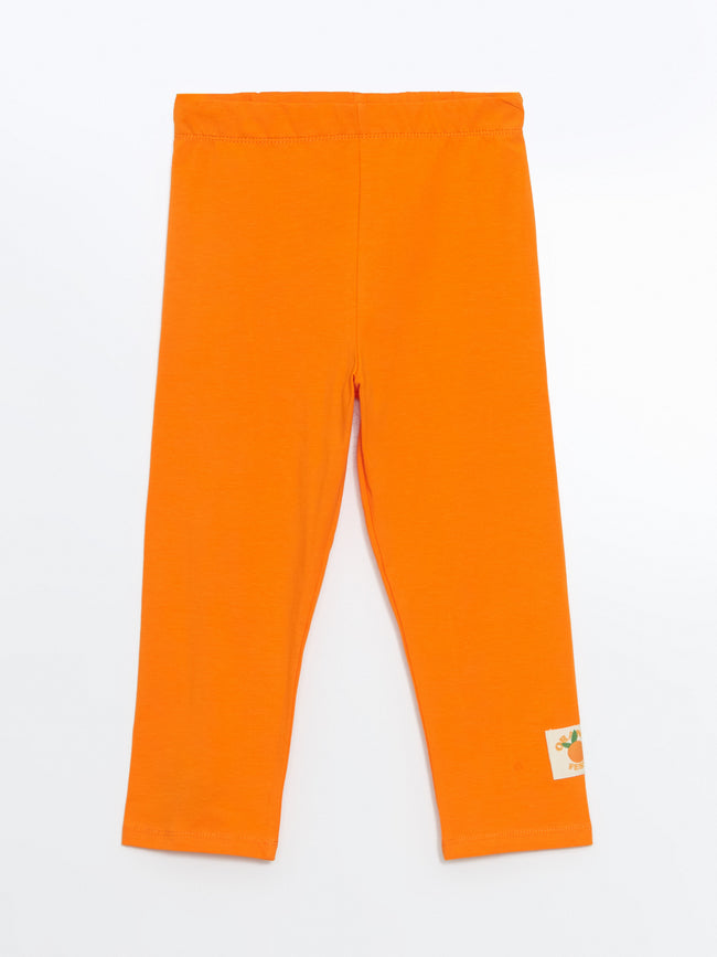 Elastic Waist Girls Leggings Hover Image