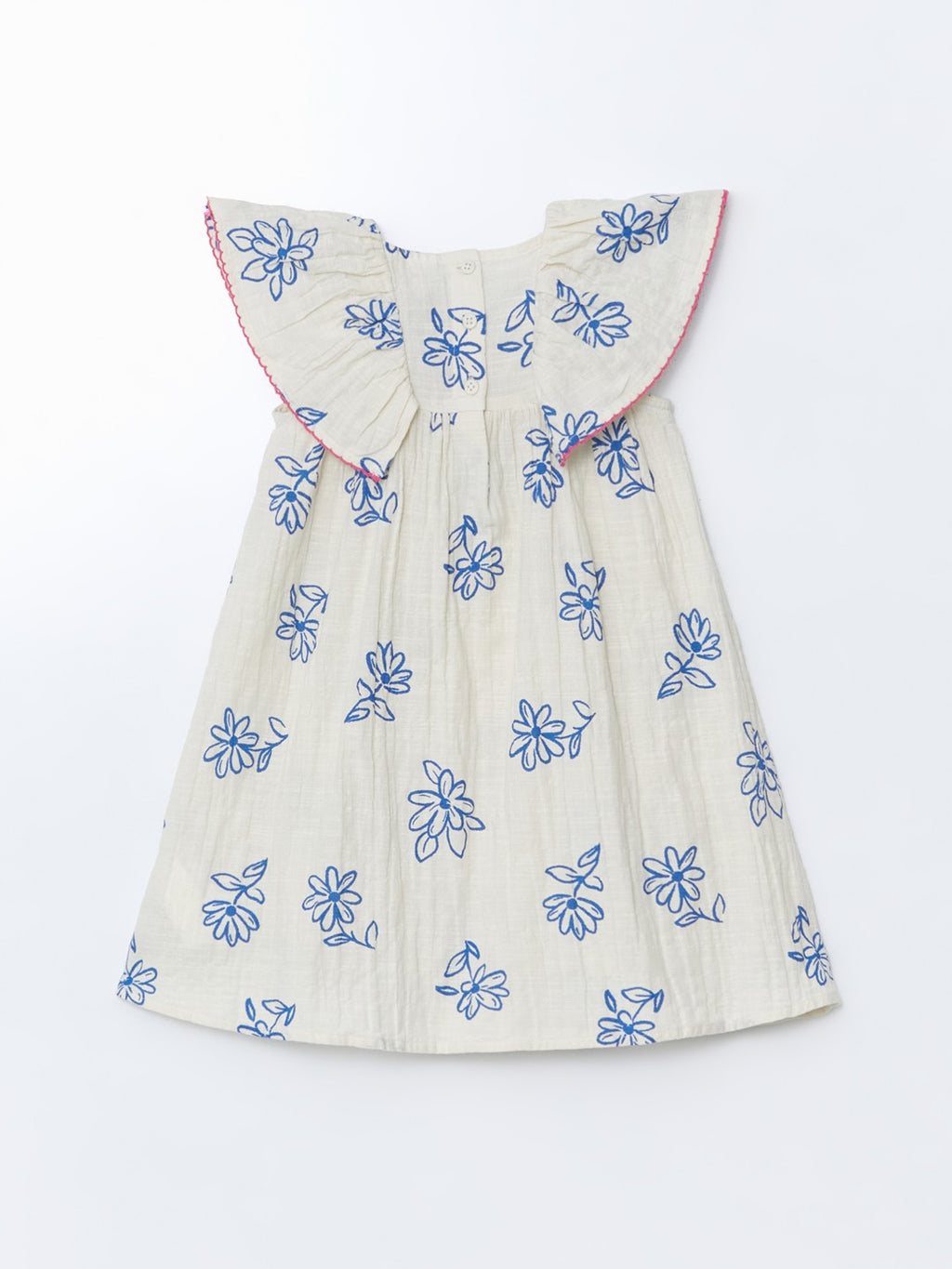 LCW Kids Floral Gathered Girls Linen Dress