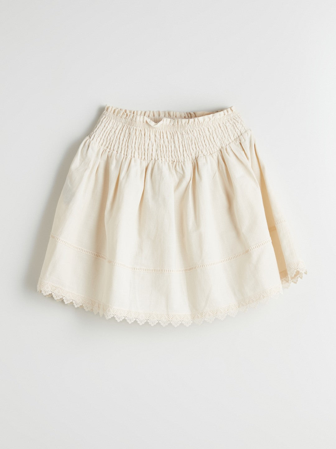LCW Kids Elastic Waist Linen Blend Girl Skirt