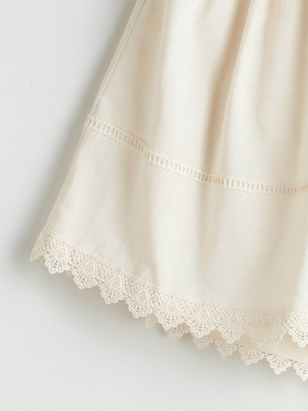 LCW Kids Elastic Waist Linen Blend Girl Skirt