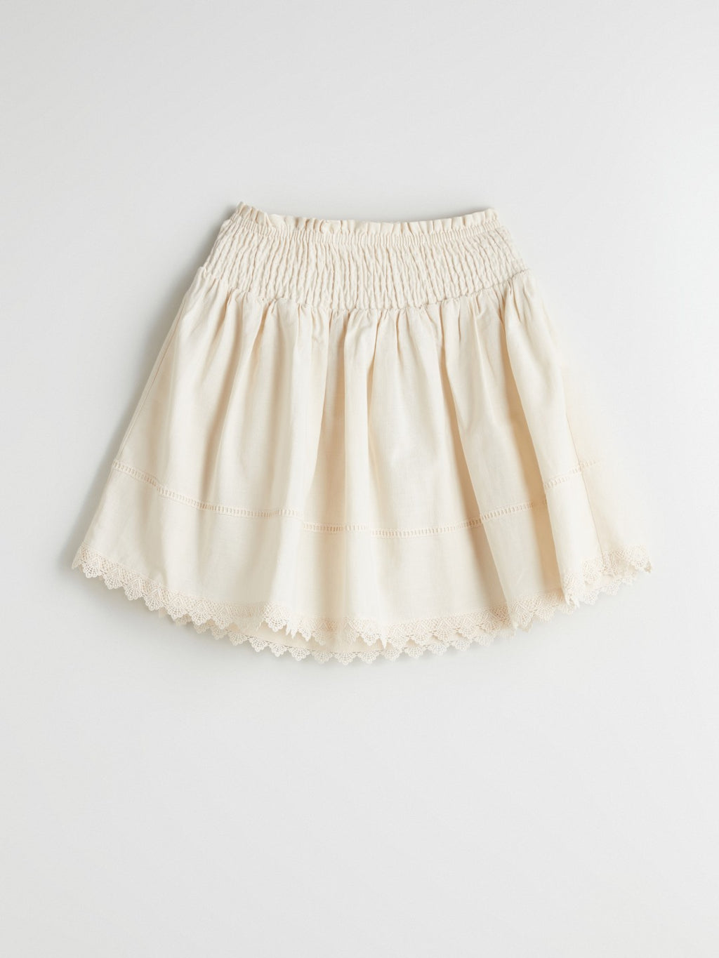 LCW Kids Elastic Waist Linen Blend Girl Skirt