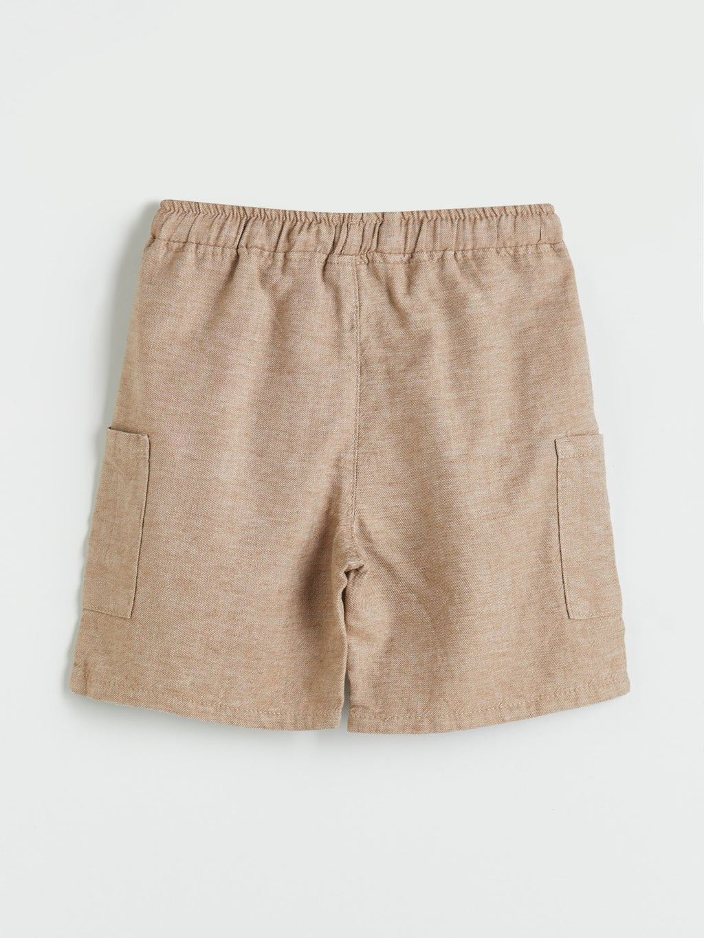 LCW Kids Elastic Waist Boy Pocket Linen Shorts
