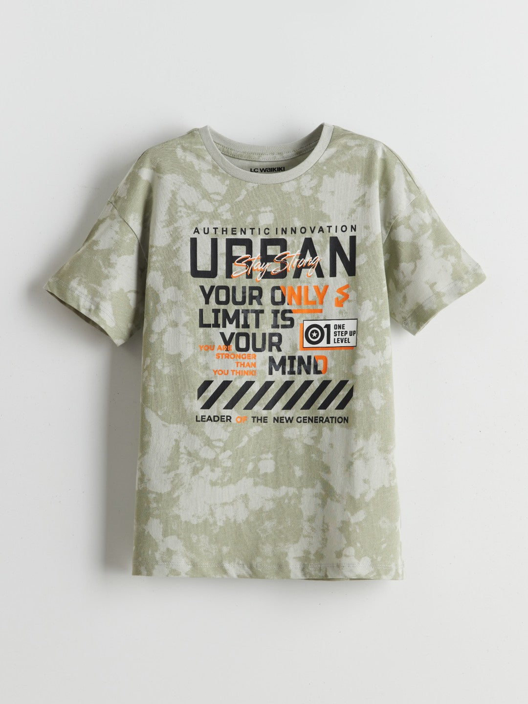 LCW Kids Crew Neck Boy Shorts Pajama Set