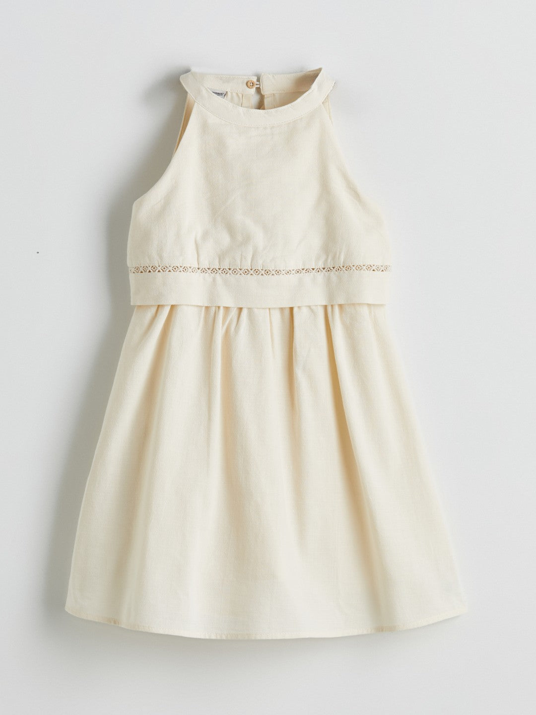 LCW Kids Halter Neck Linen Blend GirlS Dress