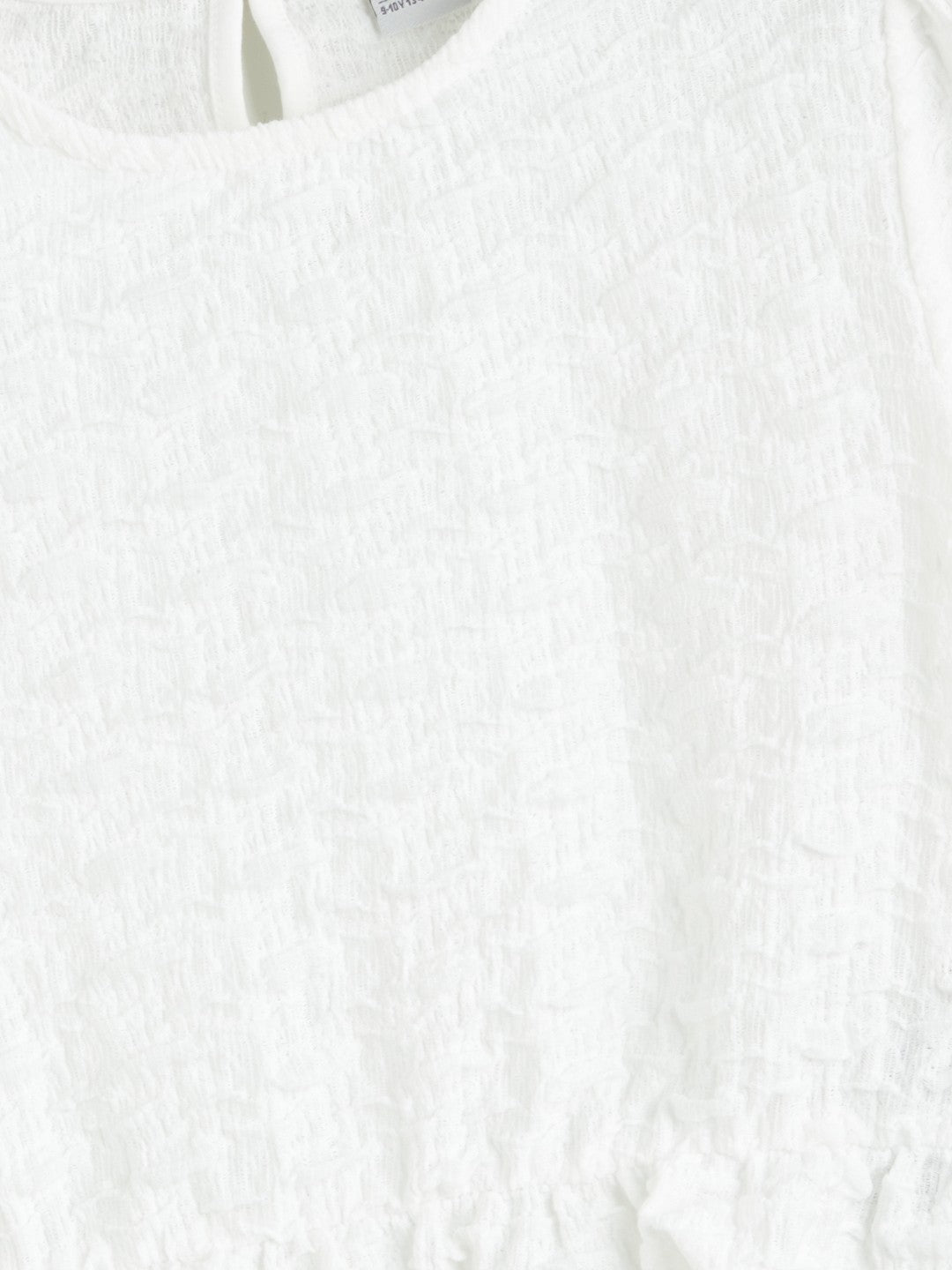 LCW Kids Crew Neck Ruffle Detailed Girls Crop T-Shirt