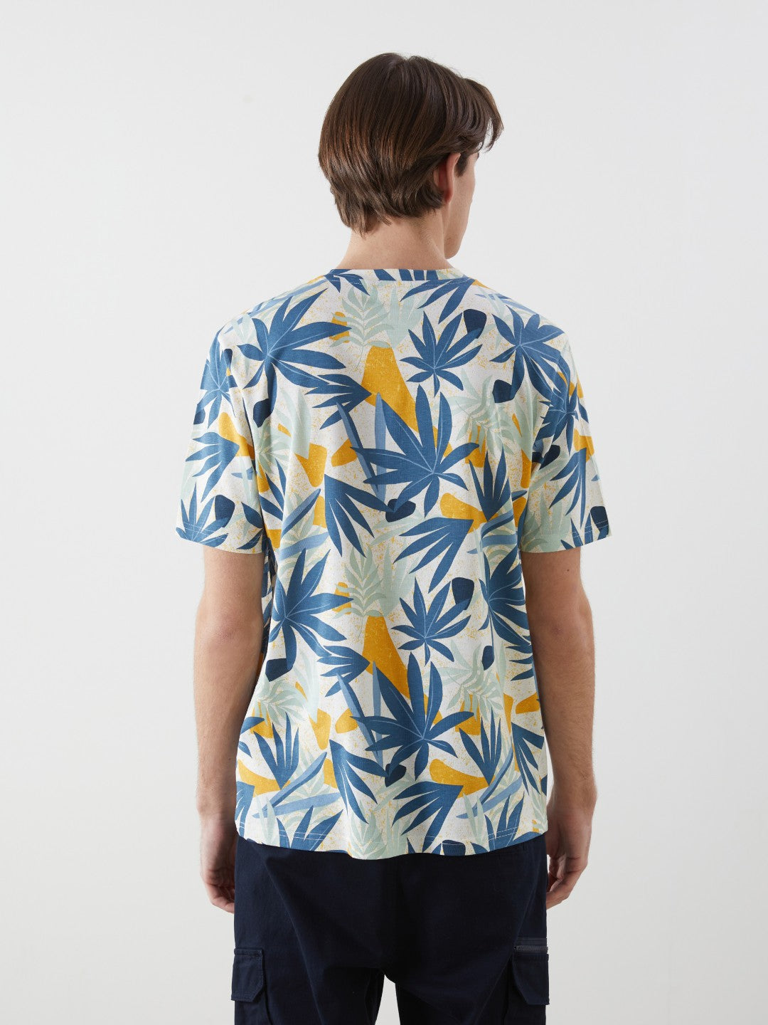 Xside Crew Neck Printed Combed Cotton Men T-Shirt