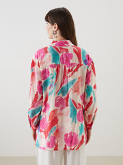 LCW Modest Patterned Oversize Women Shirt Tunic