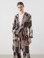 LCW Modest Shawl Collar Patterned Oversize Women Kimono