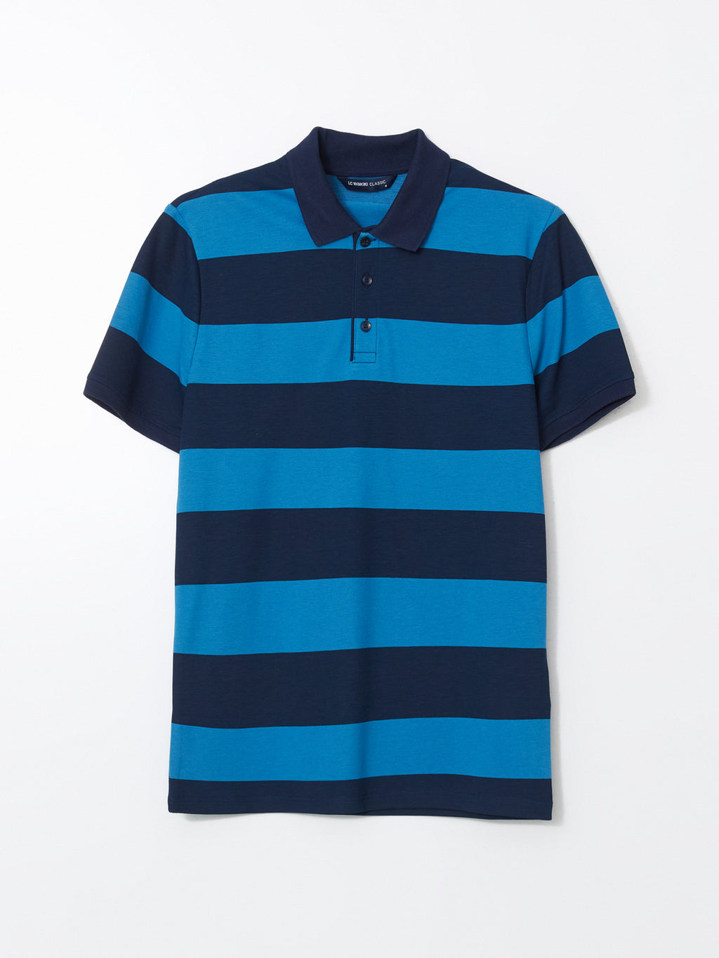 LCW Classic- Polo Collar Short Sleeve Striped Pique Men T-Shirt