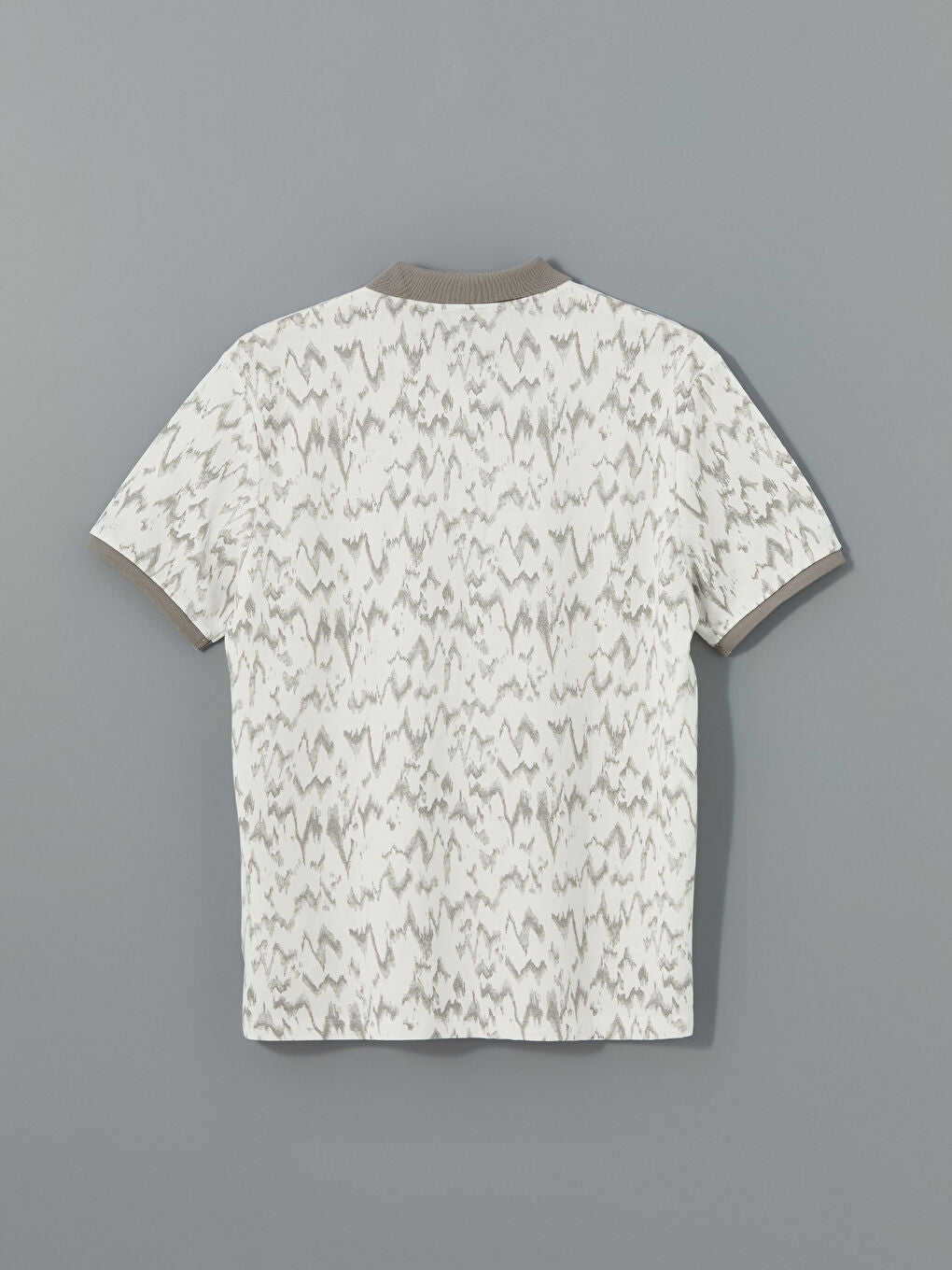 LCW Vision Turquoise Polo Neck Short Sleeve Patterned Pique Men T-Shirt