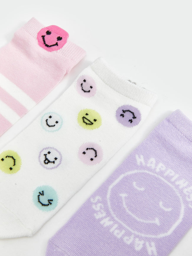 LCW Kids Patterned Girls Booties Socks 5-Pack Main Image