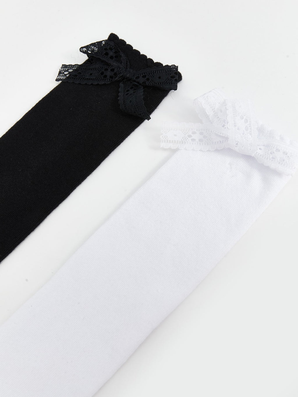 LCW Kids Lace Detailed Girls Knee High Socks 2-Pack