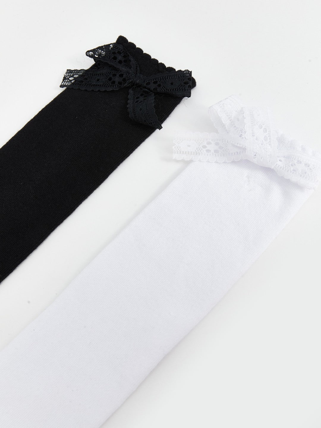 LCW Kids Lace Detailed Girls Knee High Socks 2-Pack