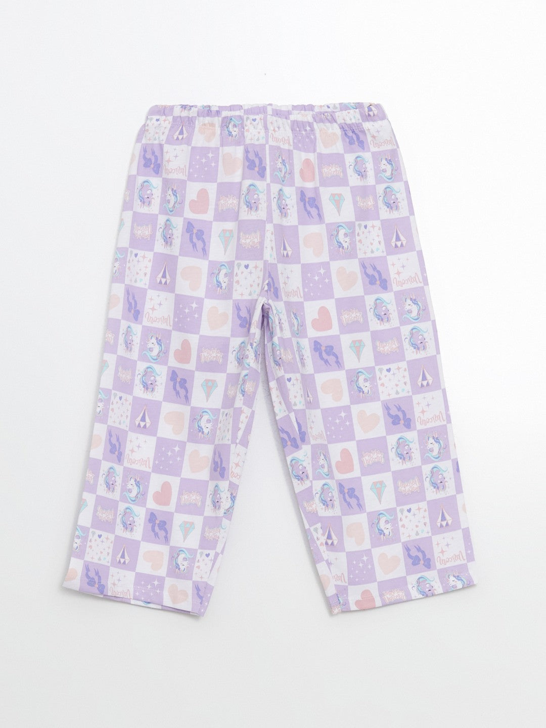 LCW Kids Crew Neck Girls Pajama Set