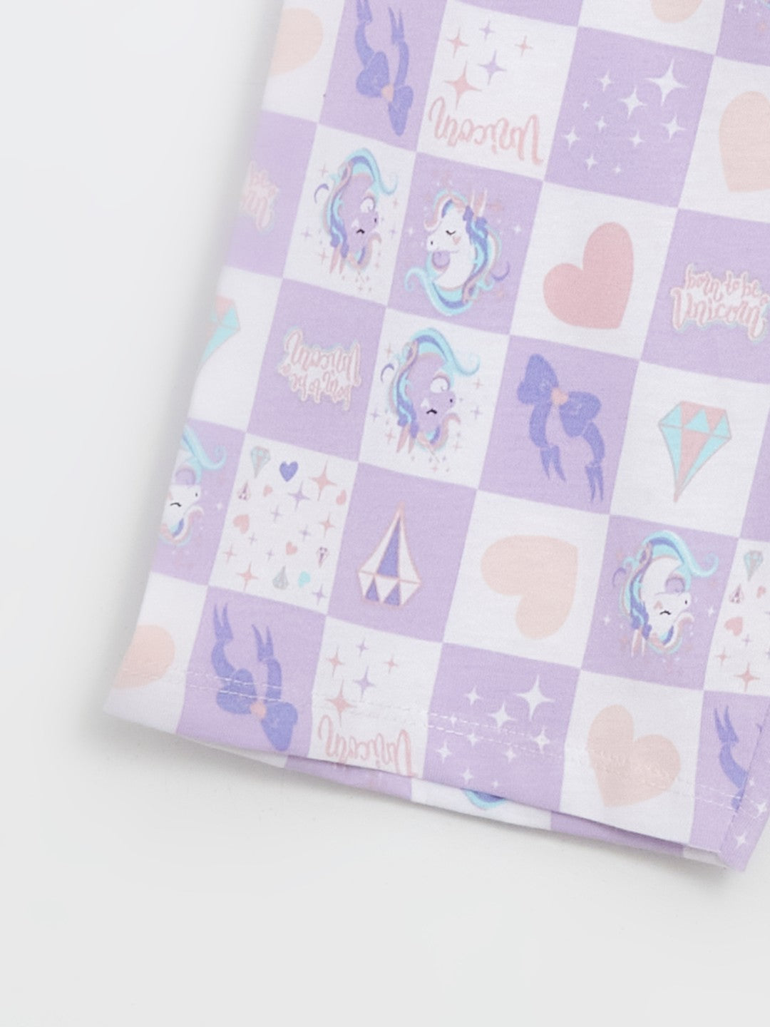 LCW Kids Crew Neck Girls Pajama Set