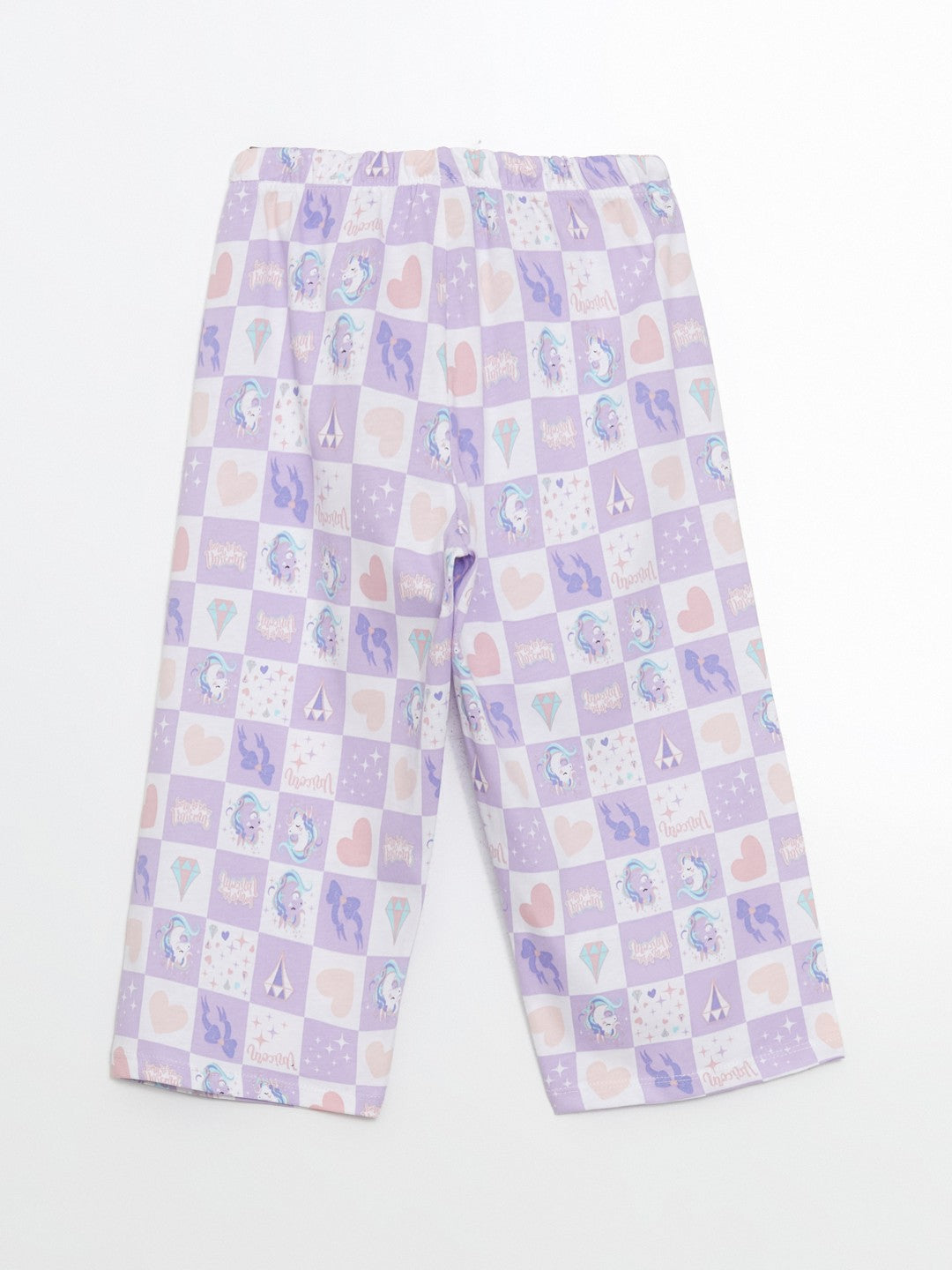 LCW Kids Crew Neck Girls Pajama Set