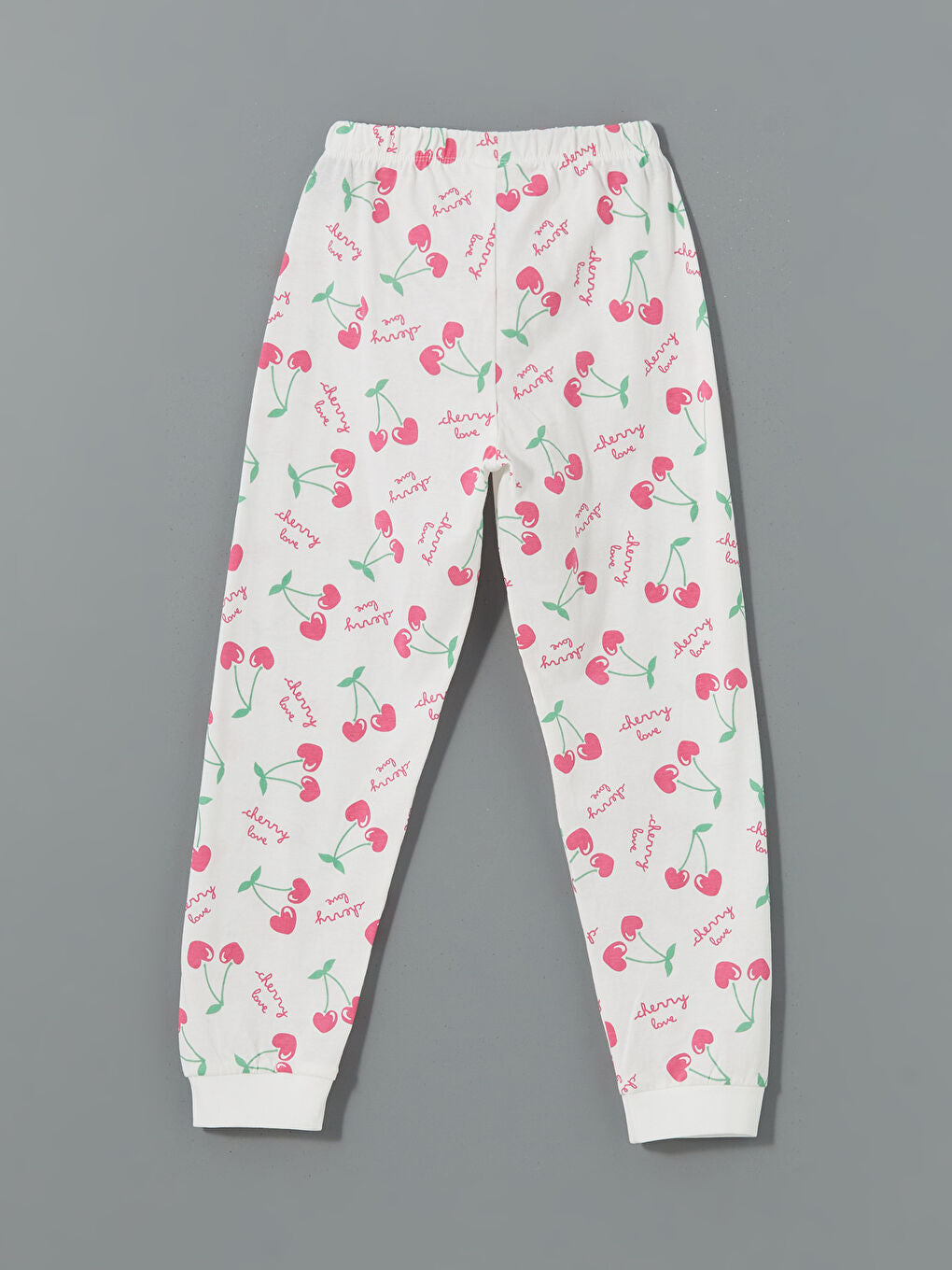 LCW Kids White Crew Neck Girls Pajama Set