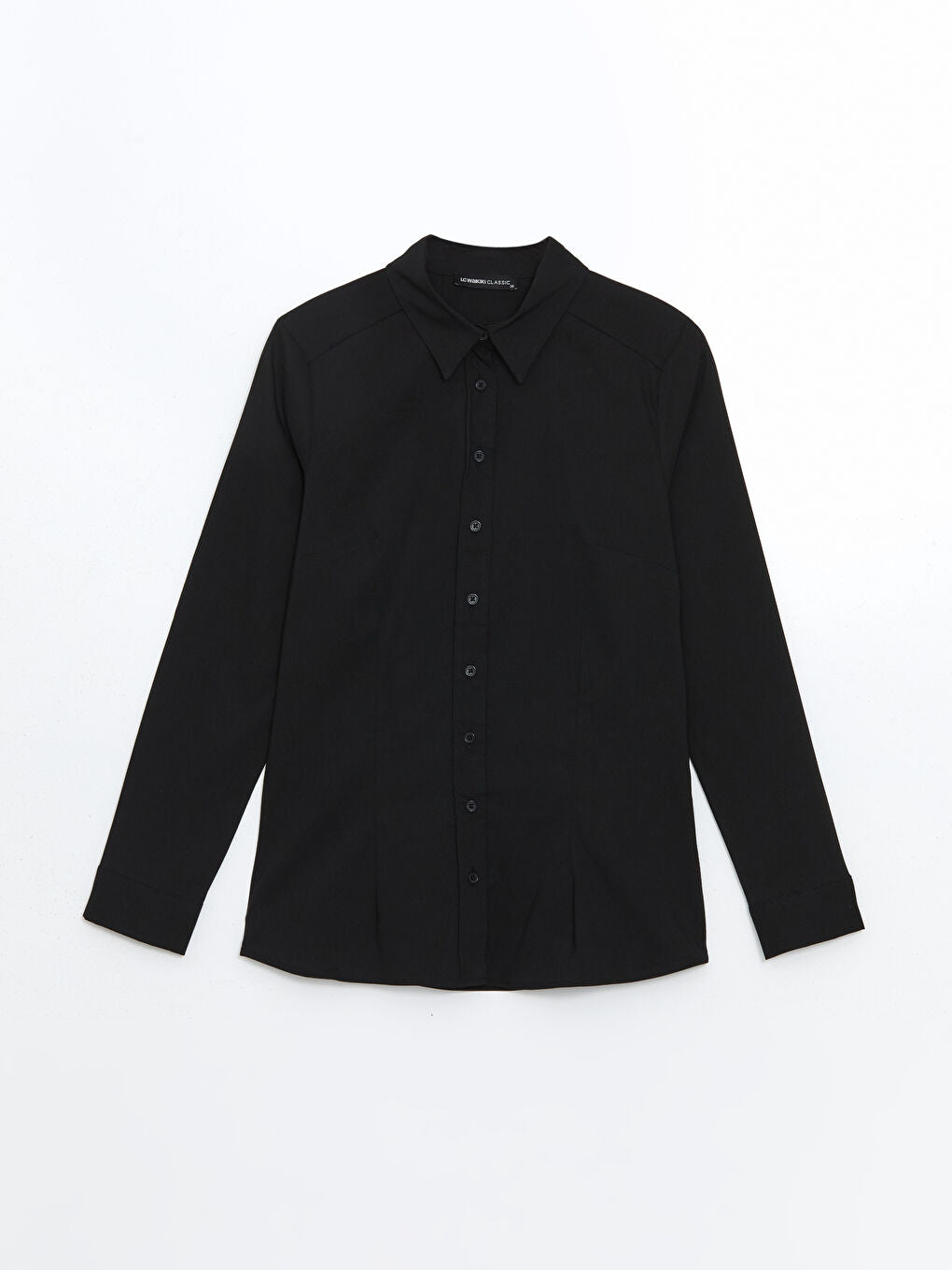LCWAIKIKI Classic Black Long Sleeve Poplin Women Shirt