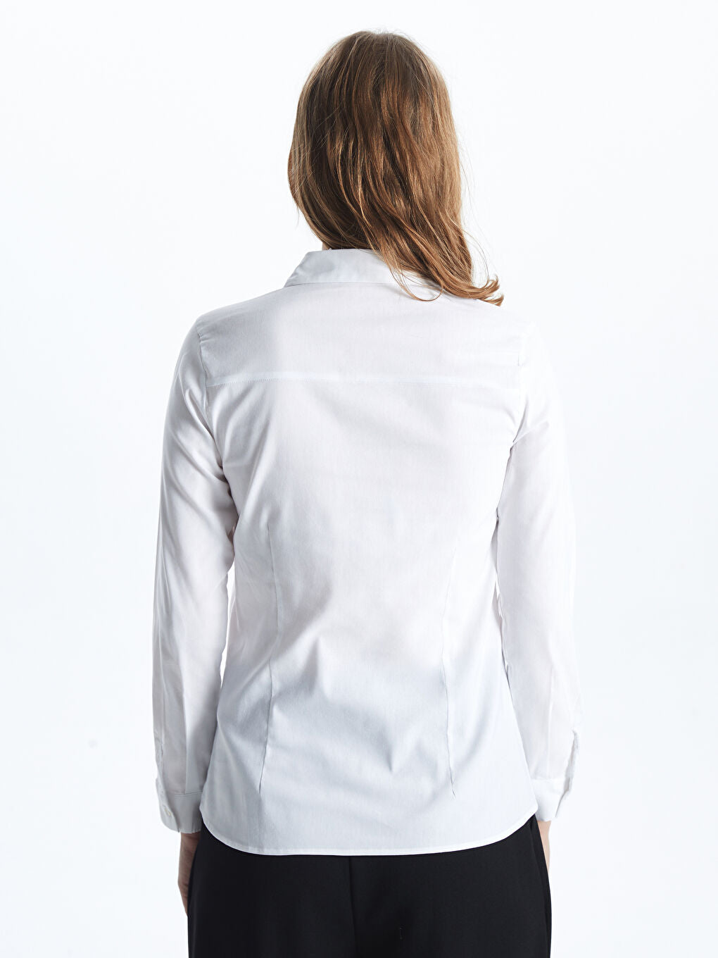 LCWAIKIKI Classic Black Long Sleeve Poplin Women Shirt