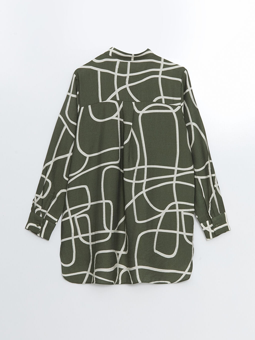LCWAIKIKI Classic Black Judge Collar Patterned Women Shirt Tunic