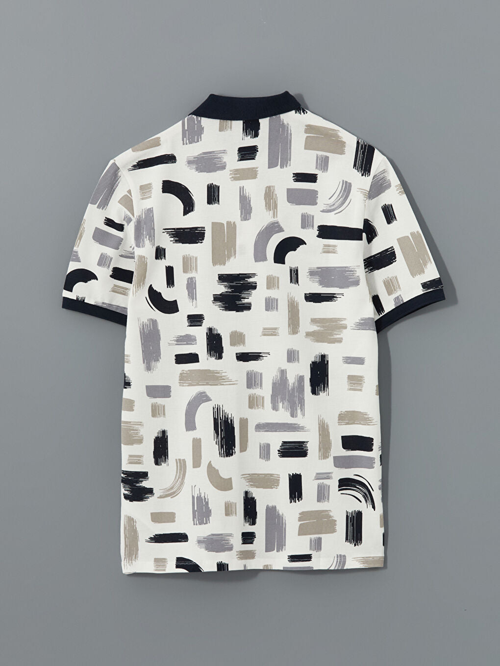 LCW Vision Green Polo Neck Short Sleeve Patterned Pique Men T-Shirt