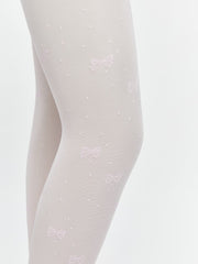LCW Kids Bow Patterned Girls Thin Tights 2-Pack