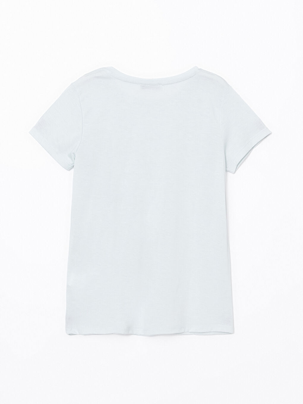 LCWAIKIKI Classic Gray Crew Neck Embroidered Women T-Shirt