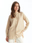 LCWAIKIKI Classic Beige Judge Collar Women Shirt Tunic