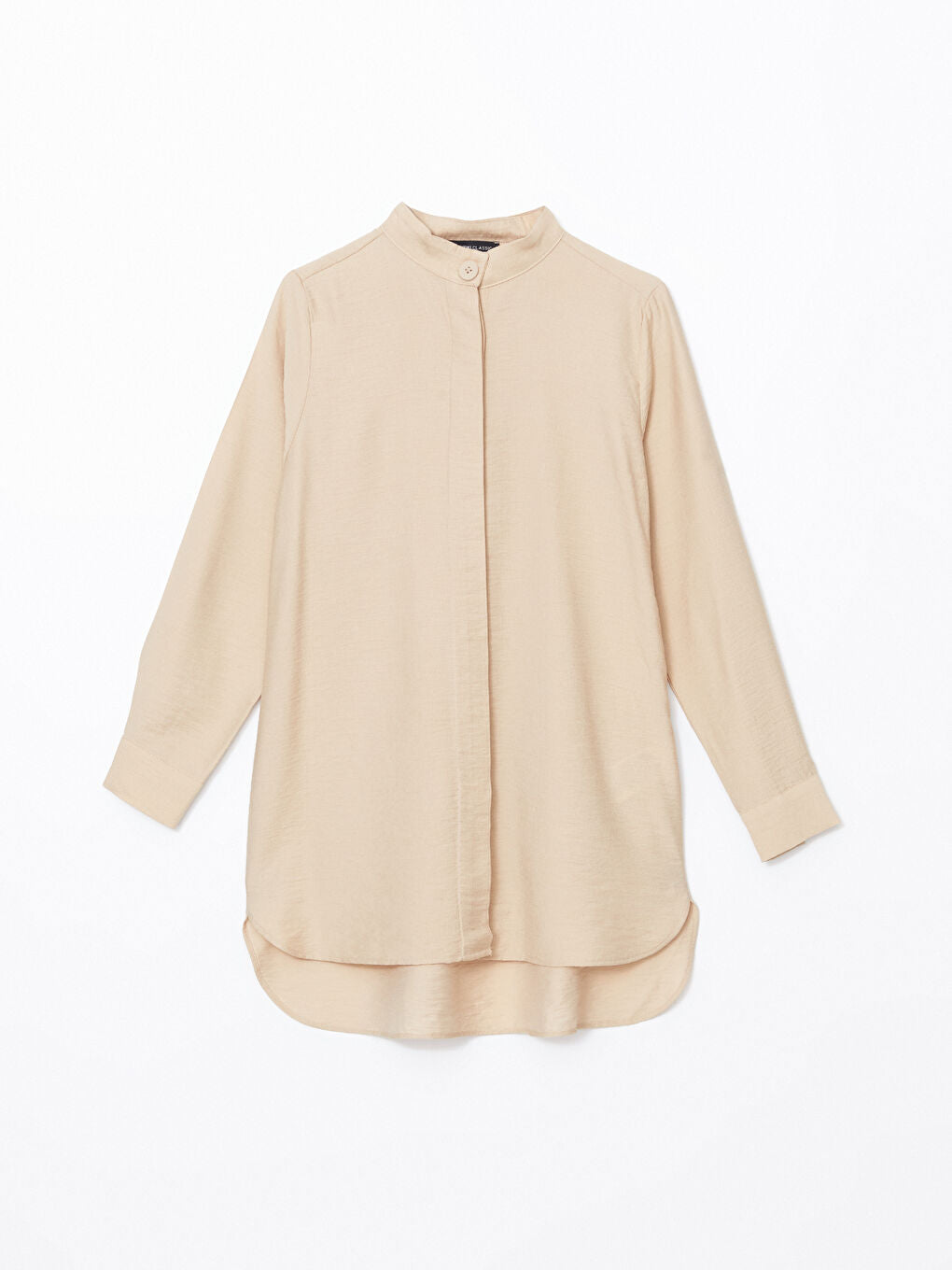 LCWAIKIKI Classic Beige Judge Collar Women Shirt Tunic