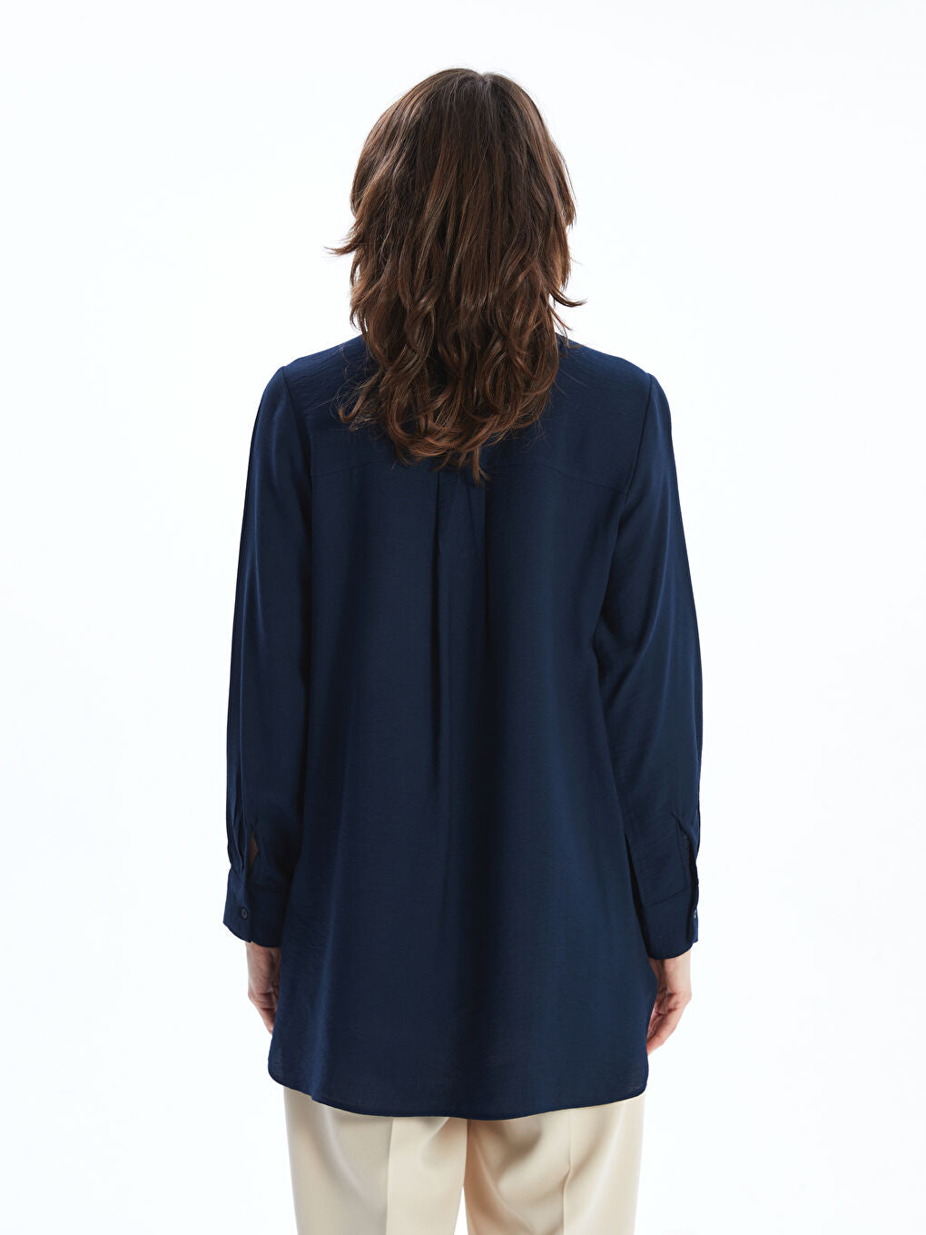 LCWAIKIKI Classic Beige Judge Collar Women Shirt Tunic