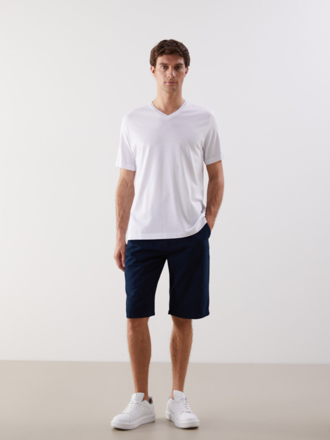 LCW Classic V-Neck Combed Cotton Men T-Shirt