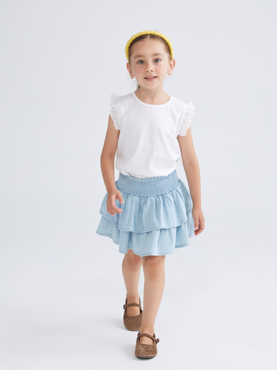 LCW Kids Elastic Waist GirlS Jean Skirt