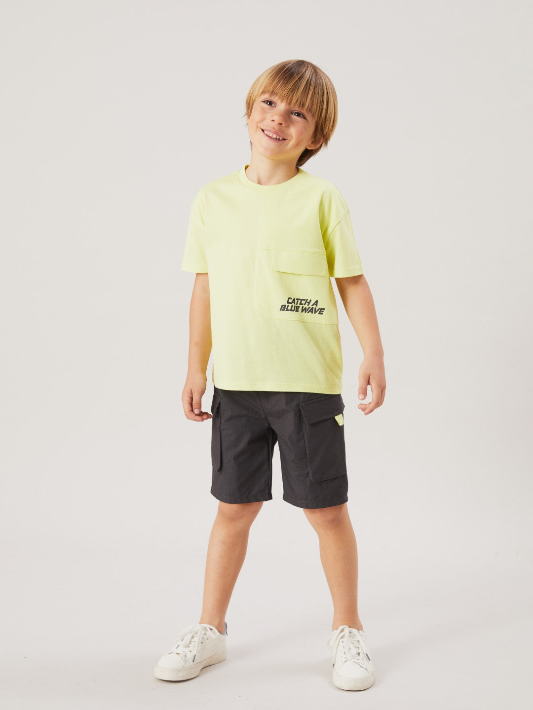 LCW Kids Crew Neck Text Printed Boy T-Shirt