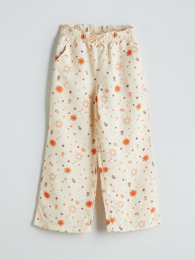 LCW Kids Elastic Waist Girls Trousers Hover Image