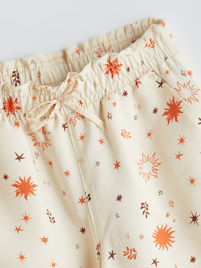 LCW Kids Elastic Waist Girls Trousers Main Image