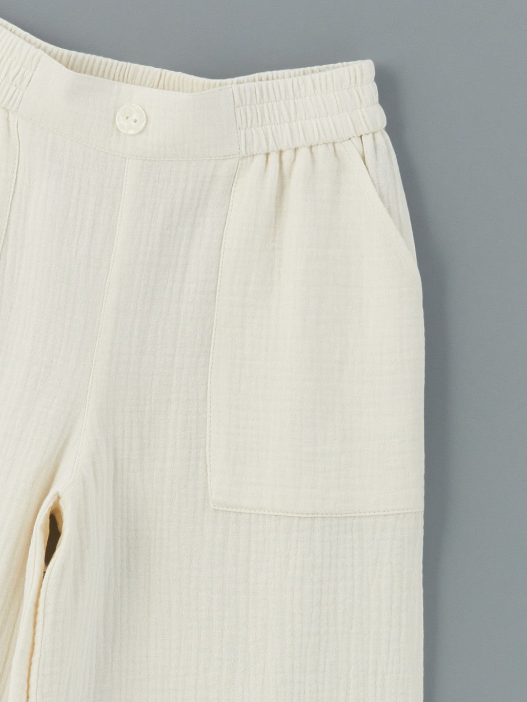 LCW Kids Elastic Waist Muslin Girls Trousers